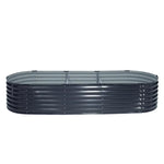 Greenfingers Garden Bed 240X80X42cm Oval Planter Box Raised Container Galvanised - Home & Garden > Garden Beds