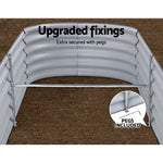 Greenfingers Garden Bed 240X80X42cm Oval Planter Box Raised Container Galvanised - Home & Garden > Garden Beds
