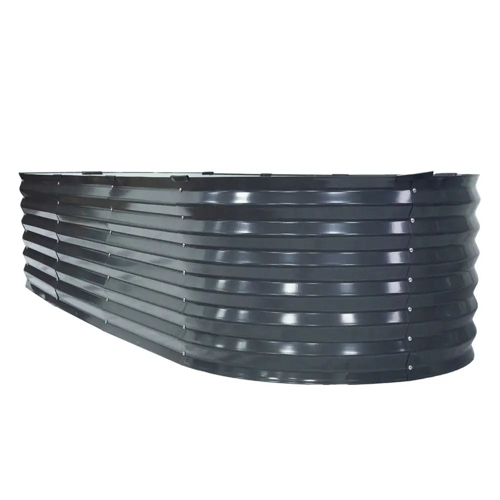 Greenfingers Garden Bed 240X80X42cm Oval Planter Box Raised Container Galvanised - Home & Garden > Garden Beds