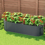 Greenfingers Garden Bed 240X80X56cm Oval Planter Box - Home & Garden > Garden Beds