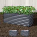 Greenfingers Garden Bed 240x80x77cm Planter Box Raised Container Galvanised Herb - Home & Garden > Garden Beds