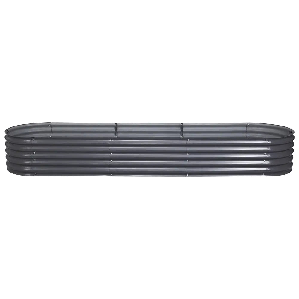 Greenfingers Garden Bed 320X80X42cm Oval Planter Box Raised Container Galvanised - Home & Garden > Garden Beds