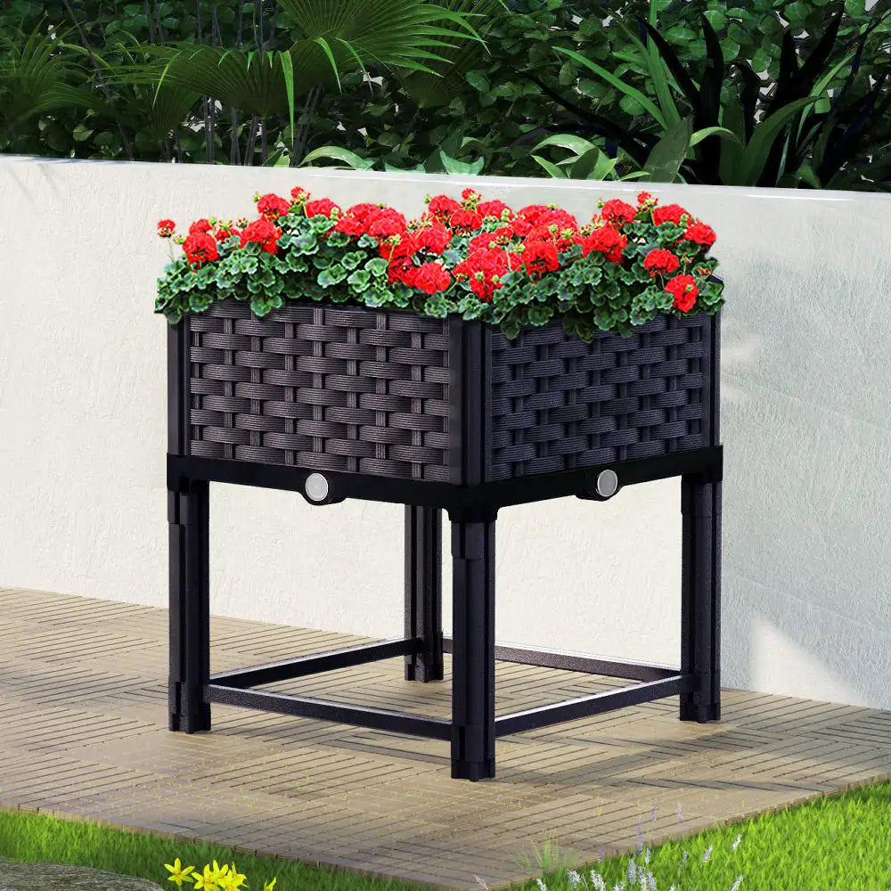 Greenfingers Garden Bed 40x40x23cm PP Planter Box Raised Container Growing Herb - Home & Garden > Garden Beds