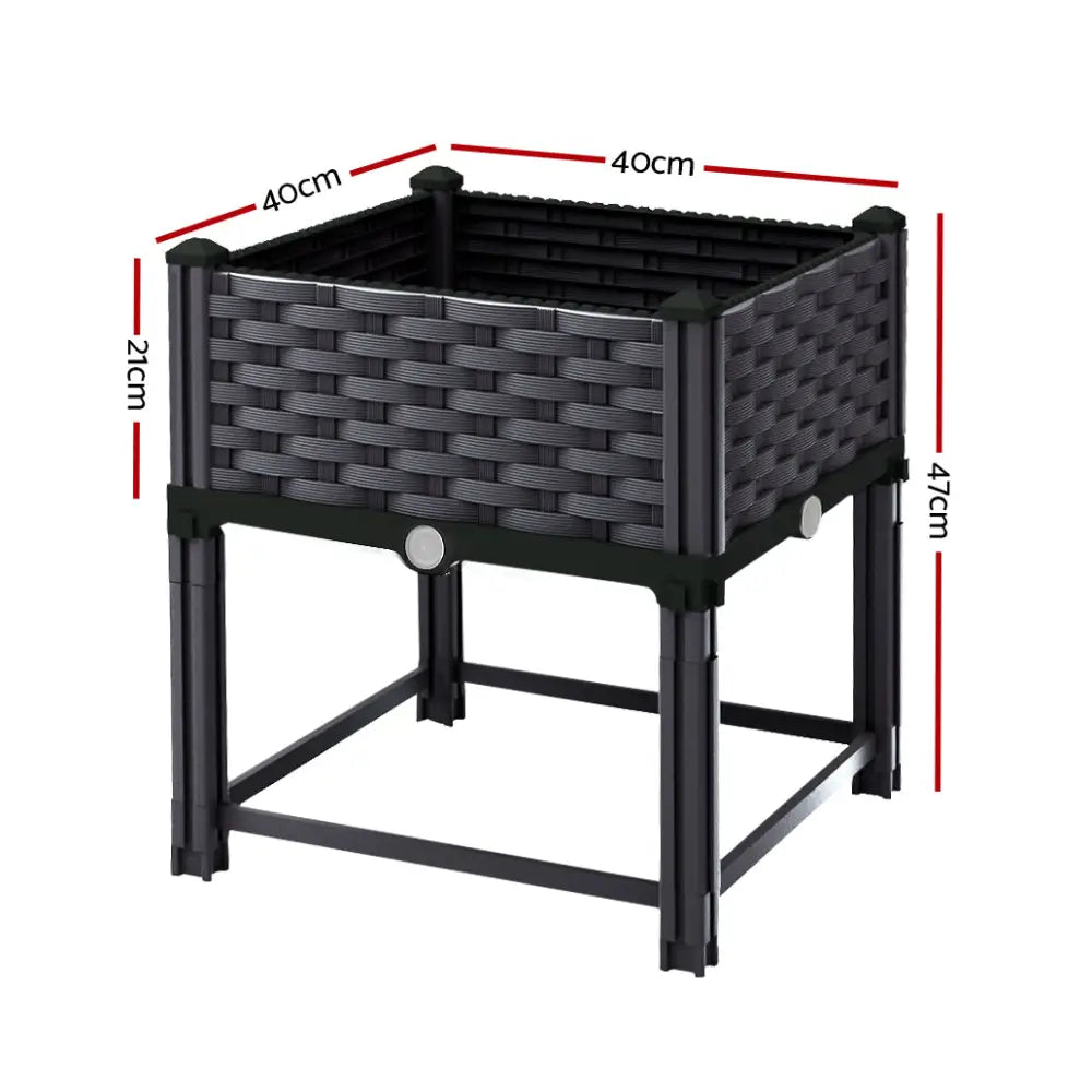 Greenfingers Garden Bed 40x40x23cm PP Planter Box Raised Container Growing Herb - Home & Garden > Garden Beds