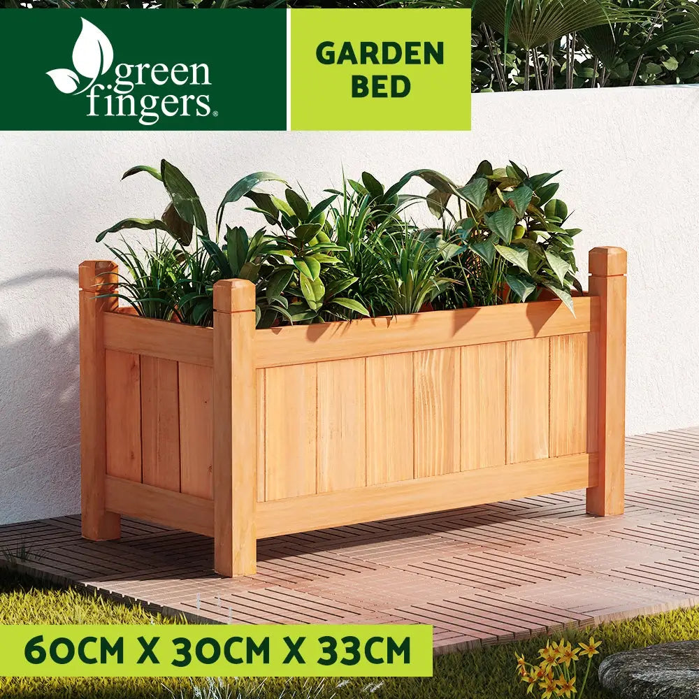 Greenfingers Garden Bed 60x30x33cm Wooden Planter Box Raised Container Growing - Home & Garden > Garden Beds