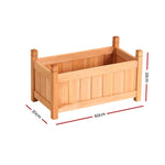 Greenfingers Garden Bed 60x30x33cm Wooden Planter Box Raised Container Growing - Home & Garden > Garden Beds