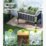 Greenfingers Garden Bed 80x49x74cm Greenhouse Planter Box Raised Galvanised Herb - Home & Garden > Garden Beds