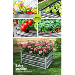 Greenfingers Garden Bed 86x86x30cm Planter Box Raised Container Galvanised Herb - Home & Garden > Garden Beds