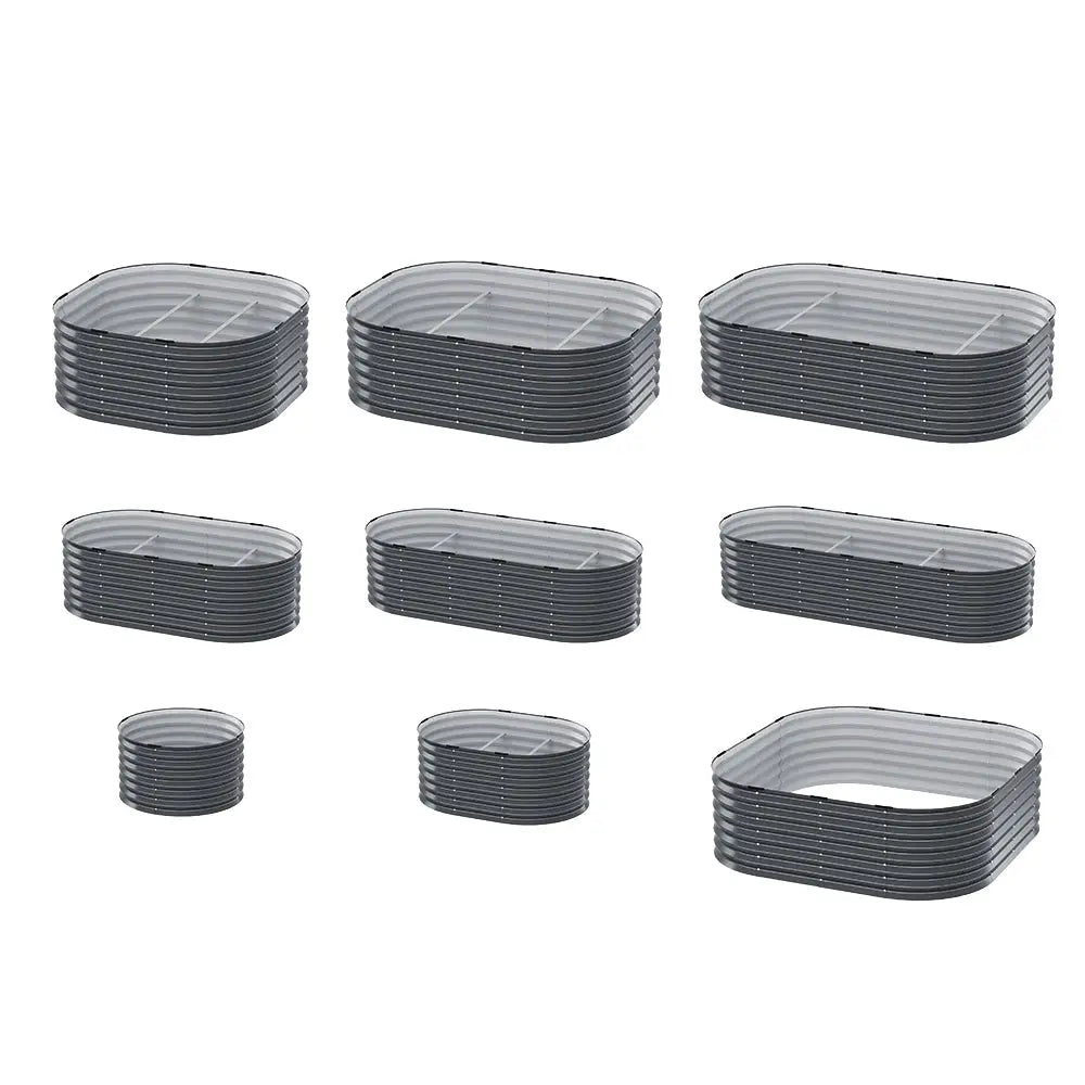 Greenfingers Garden Bed 9 In 1 Modular Planter Box Raised Container Galvanised - Home & Garden > Garden Beds