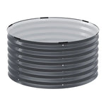 Greenfingers Garden Bed 90X45cm Round Latches Planter Box Raised Galvanised Herb - Home & Garden > Garden Beds