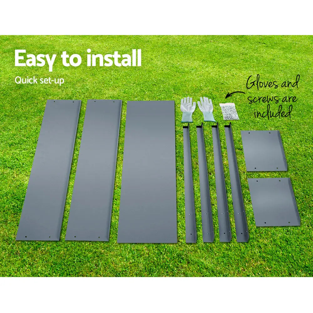 Greenfingers Garden Bed Elevated 100X80X30cm Planter Box Container Galvanised - Home & Garden > Garden Beds