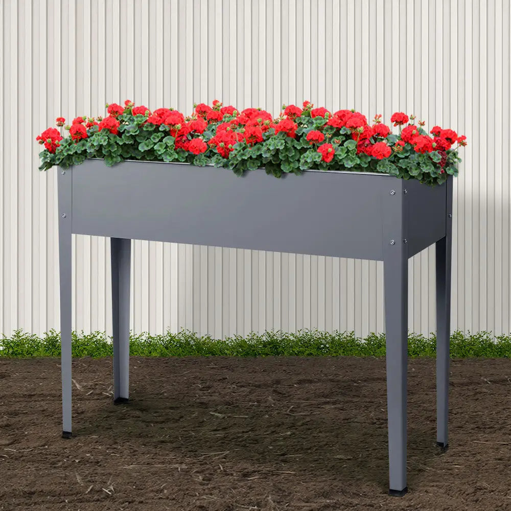 Greenfingers Garden Bed Elevated 100X80X30cm Planter Box Container Galvanised - Home & Garden > Garden Beds