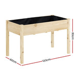 Greenfingers Garden Bed Elevated 120x60x80cm Wooden Planter Box Raised Container - Home & Garden > Garden Beds