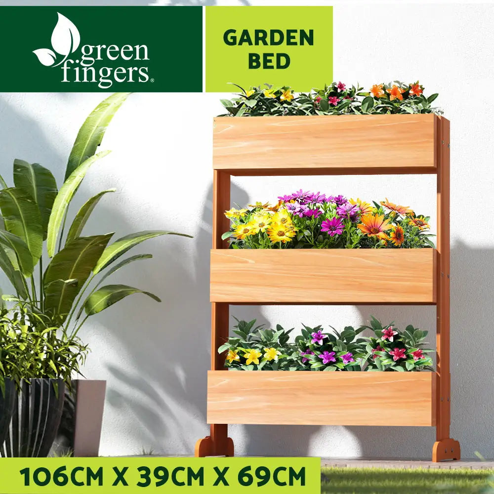 Greenfingers Garden Bed Elevated 69x39x106cm Wooden Planter Box Container Herb - Home & Garden > Garden Beds