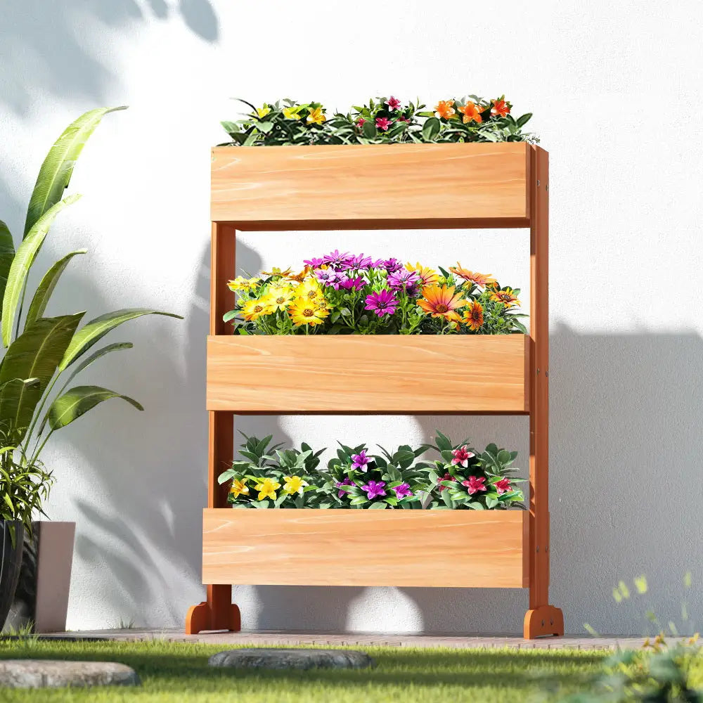Greenfingers Garden Bed Elevated 69x39x106cm Wooden Planter Box Container Herb - Home & Garden > Garden Beds