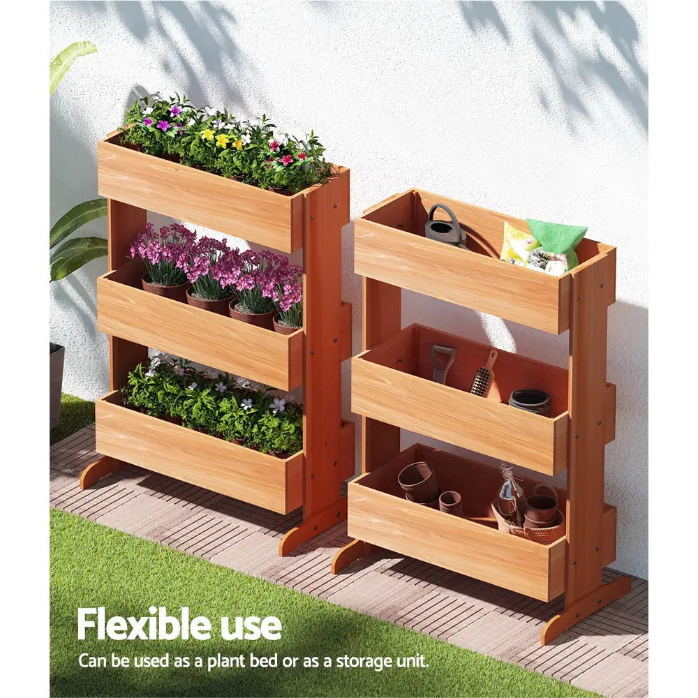 Greenfingers Garden Bed Elevated 69x39x106cm Wooden Planter Box Container Herb - Home & Garden > Garden Beds