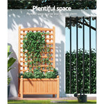 Greenfingers Garden Bed Wooden 64x35x115cm Planter Raised Box Container Trellis - Home & Garden > Garden Beds