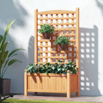Greenfingers Garden Bed Wooden 64x35x115cm Planter Raised Box Container Trellis - Home & Garden > Garden Beds