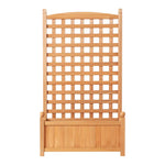 Greenfingers Garden Bed Wooden 64x35x115cm Planter Raised Box Container Trellis - Home & Garden > Garden Beds