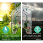 Greenfingers Greenhouse 1.2x1.9x1.9M Walk in Green House Tunnel Clear Garden Shed 4 Shelves - Home & Garden >