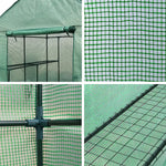 Greenfingers Greenhouse 1.4x1.55x2M Walk in Green House Tunnel Plant Garden Shed 8 Shelves - Home & Garden > Green