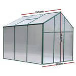 Greenfingers Greenhouse 1.9x1.9x1.83M Aluminium Polycarbonate Green House Garden Shed - Home & Garden > Green Houses