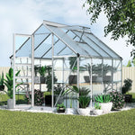 Greenfingers Greenhouse 2.48x1.89x2M Aluminium Polycarbonate Green House Garden Shed - Home & Garden > Green Houses