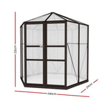 Greenfingers Greenhouse 2.4x2.1x2.32M Aluminium Polycarbonate Green House Garden Shed - Home & Garden > Green Houses