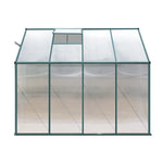 Greenfingers Greenhouse 2.52x1.27x2.13M Lean-to Aluminium Polycarbonate Green House Garden Shed - Home & Garden > Green