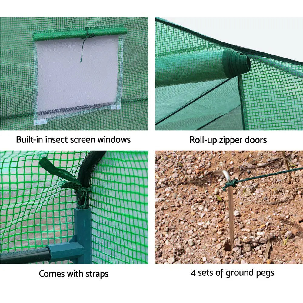 Greenfingers Greenhouse 3.5x2x2M Walk in Green House Tunnel Plant Garden Shed - Home & Garden > Greenhouses >