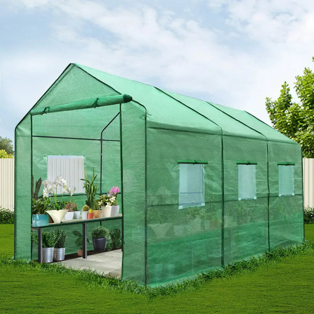 Greenfingers Greenhouse 3.5x2x2M Walk in Green House Tunnel Plant Garden Shed - Home & Garden > Greenhouses >