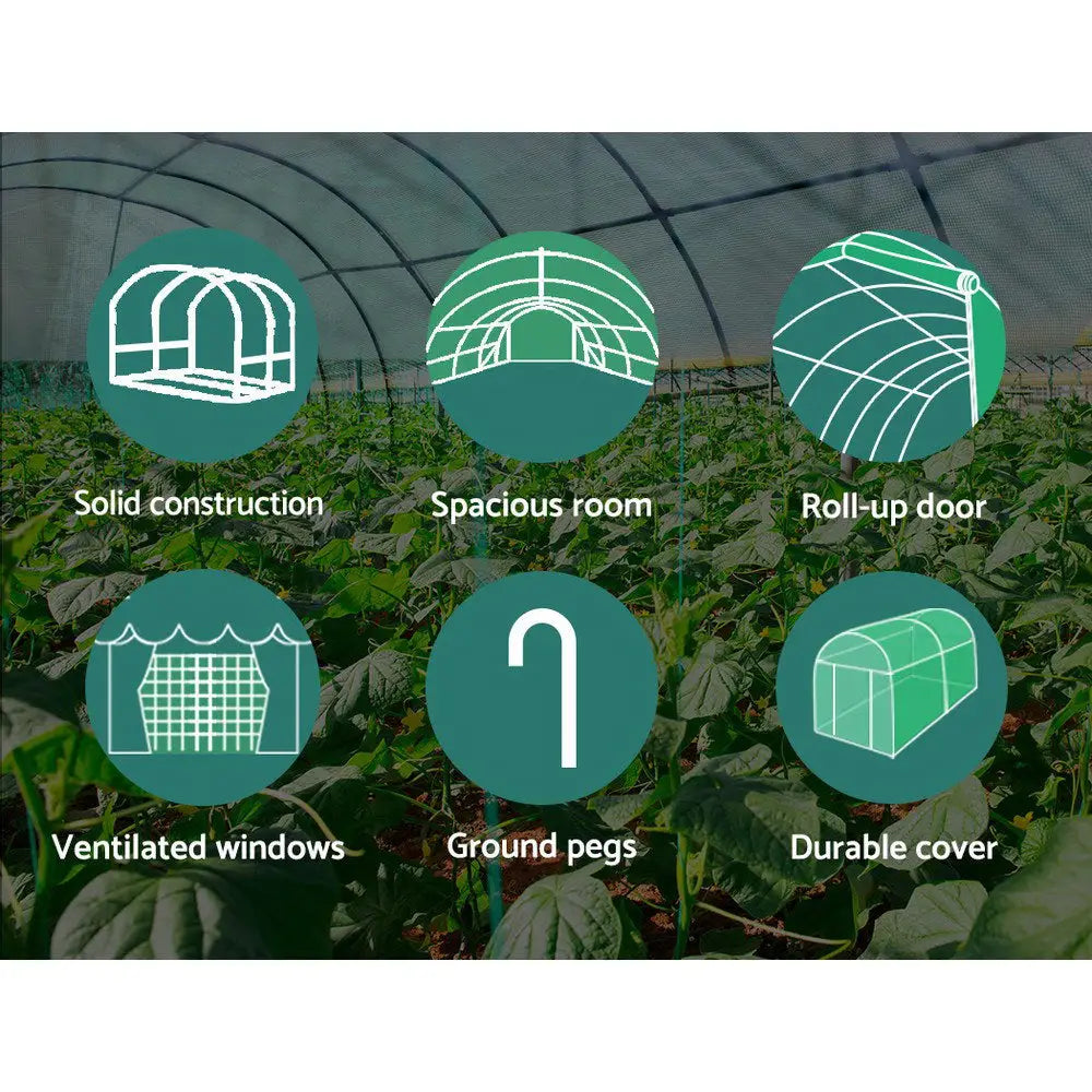 Greenfingers Greenhouse 3.5x2x2M Walk in Green House Tunnel Plant Garden Shed - Home & Garden > Greenhouses >