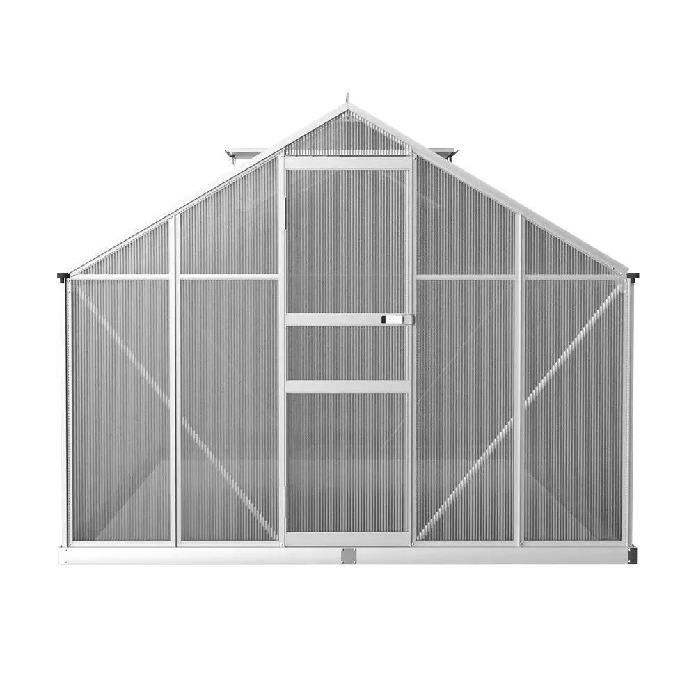 Greenfingers Greenhouse 3.6x2.5x1.95M Aluminium Polycarbonate Green House Garden Shed - Home & Garden > Green Houses