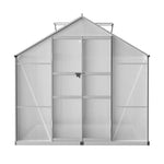 Greenfingers Greenhouse 3.7x2.5x2.26M Double Doors Aluminium Green House Garden Shed - Home & Garden > Green Houses