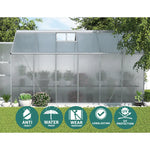 Greenfingers Greenhouse 3.7x2.5x2.26M Double Doors Aluminium Green House Garden Shed - Home & Garden > Green Houses