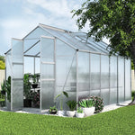 Greenfingers Greenhouse 3.7x2.5x2.26M Double Doors Aluminium Green House Garden Shed - Home & Garden > Green Houses