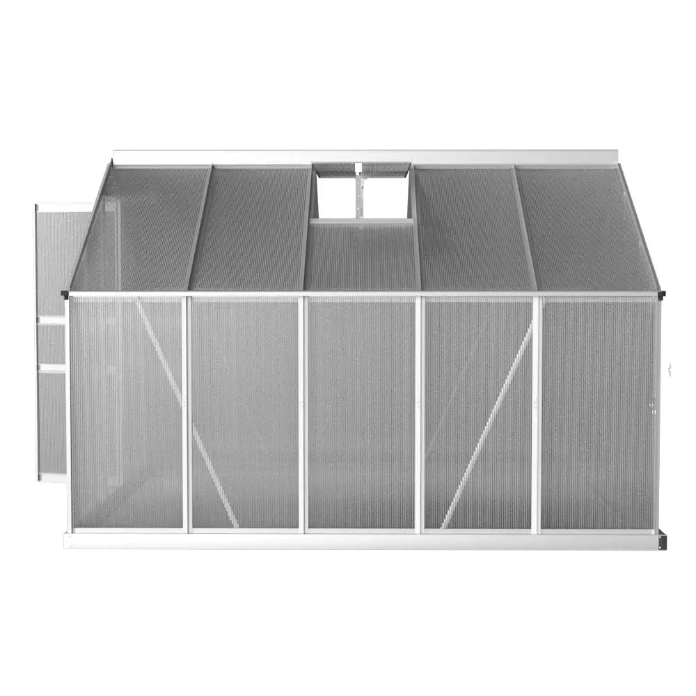 Greenfingers Greenhouse 3x2.5x1.95M Aluminium Polycarbonate Green House Garden Shed - Home & Garden > Green Houses