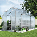 Greenfingers Greenhouse 3x2.5x2.26M Double Doors Aluminium Green House Garden Shed - Home & Garden > Green Houses