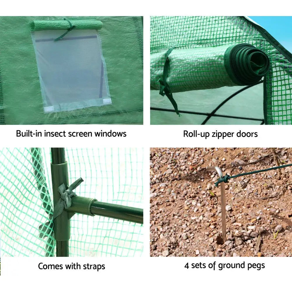 Greenfingers Greenhouse 3x2x2M Walk in Green House Tunnel Plant Garden Shed Dome - Home & Garden > Green Houses