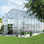 Greenfingers Greenhouse 4.1x2.5x2.26M Double Doors Aluminium Green House Garden Shed - Home & Garden > Green Houses