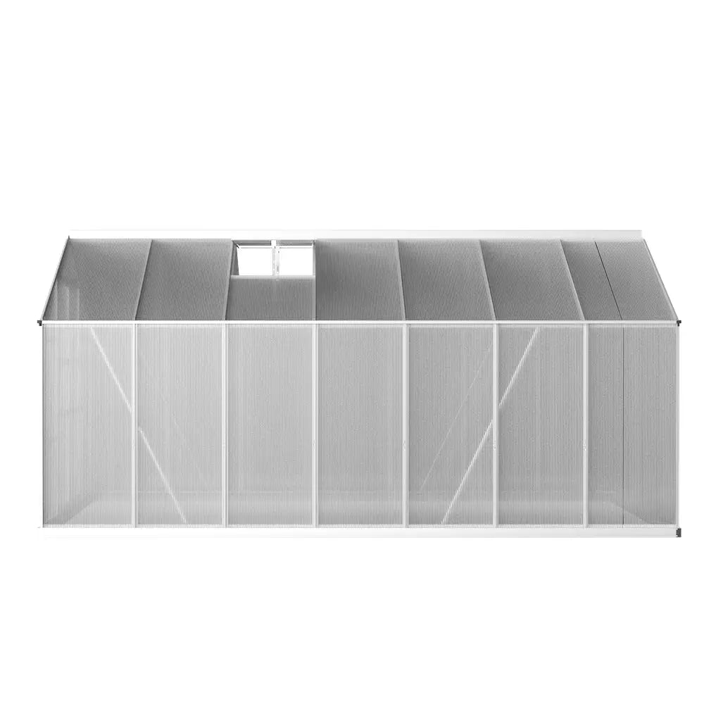 Greenfingers Greenhouse 4.1x2.5x2.26M Double Doors Aluminium Green House Garden Shed - Home & Garden > Green Houses