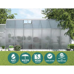 Greenfingers Greenhouse 4.1x2.5x2.26M Double Doors Aluminium Green House Garden Shed - Home & Garden > Green Houses