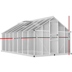 Greenfingers Greenhouse 4.2x2.5x1.95M Aluminium Polycarbonate Green House Garden Shed - Home & Garden > Green Houses