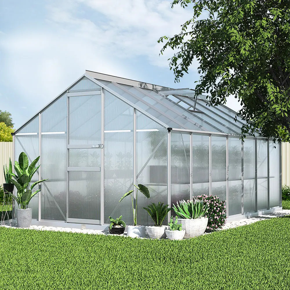 Greenfingers Greenhouse 4.2x2.5x1.95M Aluminium Polycarbonate Green House Garden Shed - Home & Garden > Green Houses