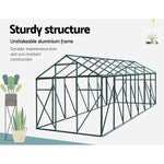 Greenfingers Greenhouse 4.43x2.44x2.15M Aluminium Polycarbonate Green House Garden Shed - Home & Garden > Green Houses