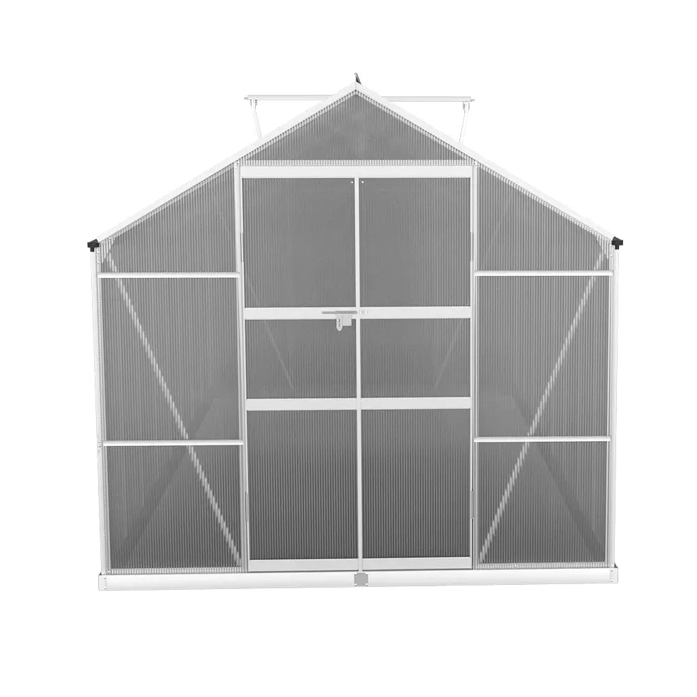 Greenfingers Greenhouse 4.7x2.5x2.26M Double Doors Aluminium Green House Garden Shed - Home & Garden > Green Houses