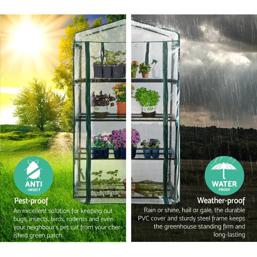 Greenfingers Greenhouse 4 Tiers Mini Green House Garden Bed Planter Box 1.6x0.7x0.5M - Home & Garden > Green Houses