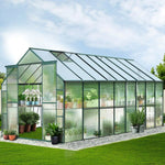 Greenfingers Greenhouse 5.1x2.44x2.1M Aluminium Polycarbonate Green House Garden Shed - Home & Garden > Green Houses