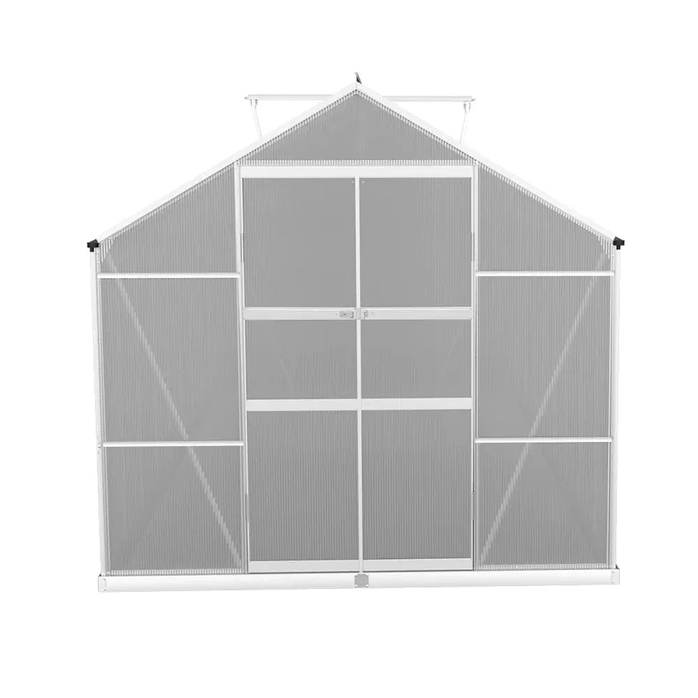 Greenfingers Greenhouse 5.1x2.5x2.26M Double Doors Aluminium Green House Garden Shed - Home & Garden > Green Houses