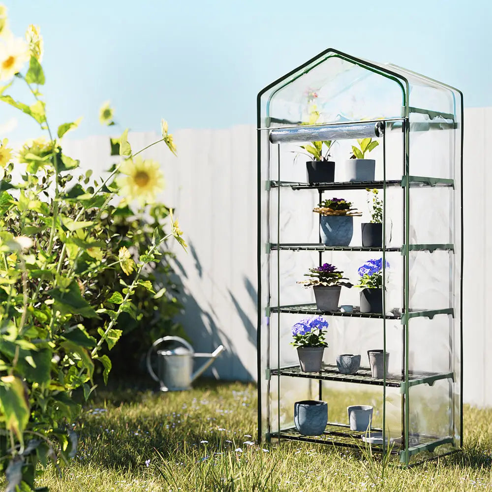 Greenfingers Greenhouse 5 Tiers Mini Green House Garden Bed Planter Box 1.9x0.7x0.5M - Home & Garden > Greenhouses >